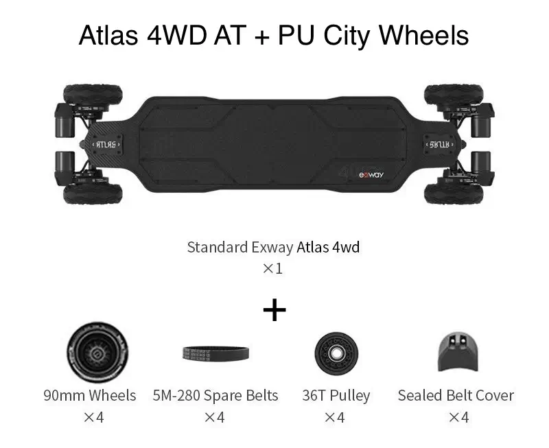 Exway Atlas 2WD / 4WD Electric Skateboard